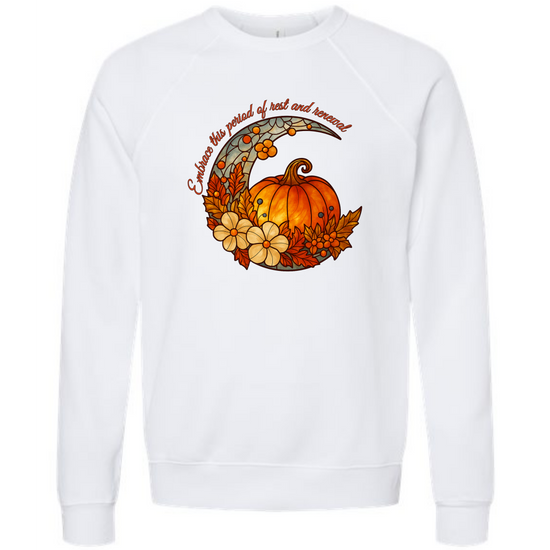 Rest and Renewal - Sponge Fleece Raglan Sweatshirt - Greens, Neutrals