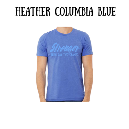 stronger than day two cramps - unisex tee - blues