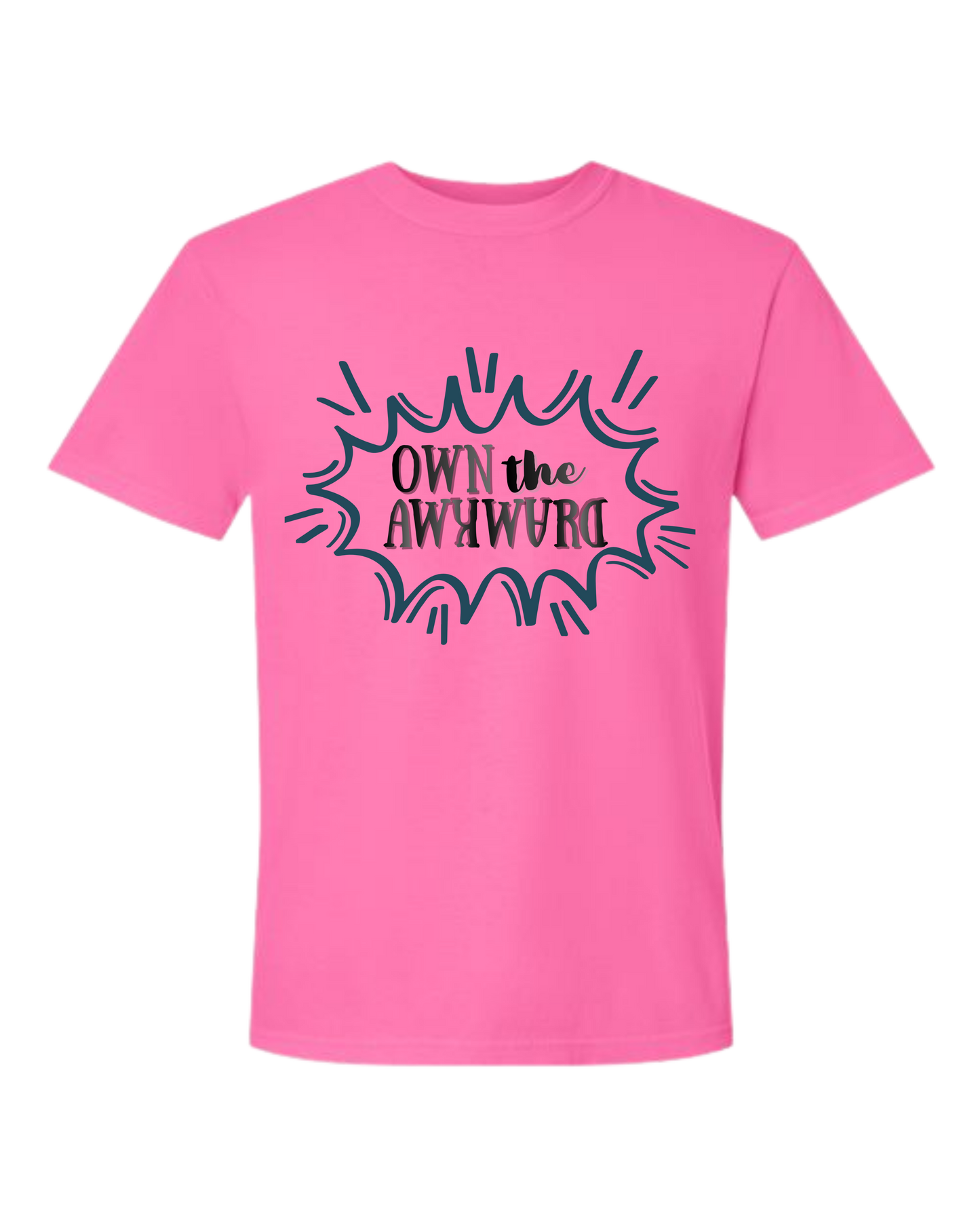 Own the Awkward - Comfort Colors - Heavyweight Unisex Tee - Pinks & Purples