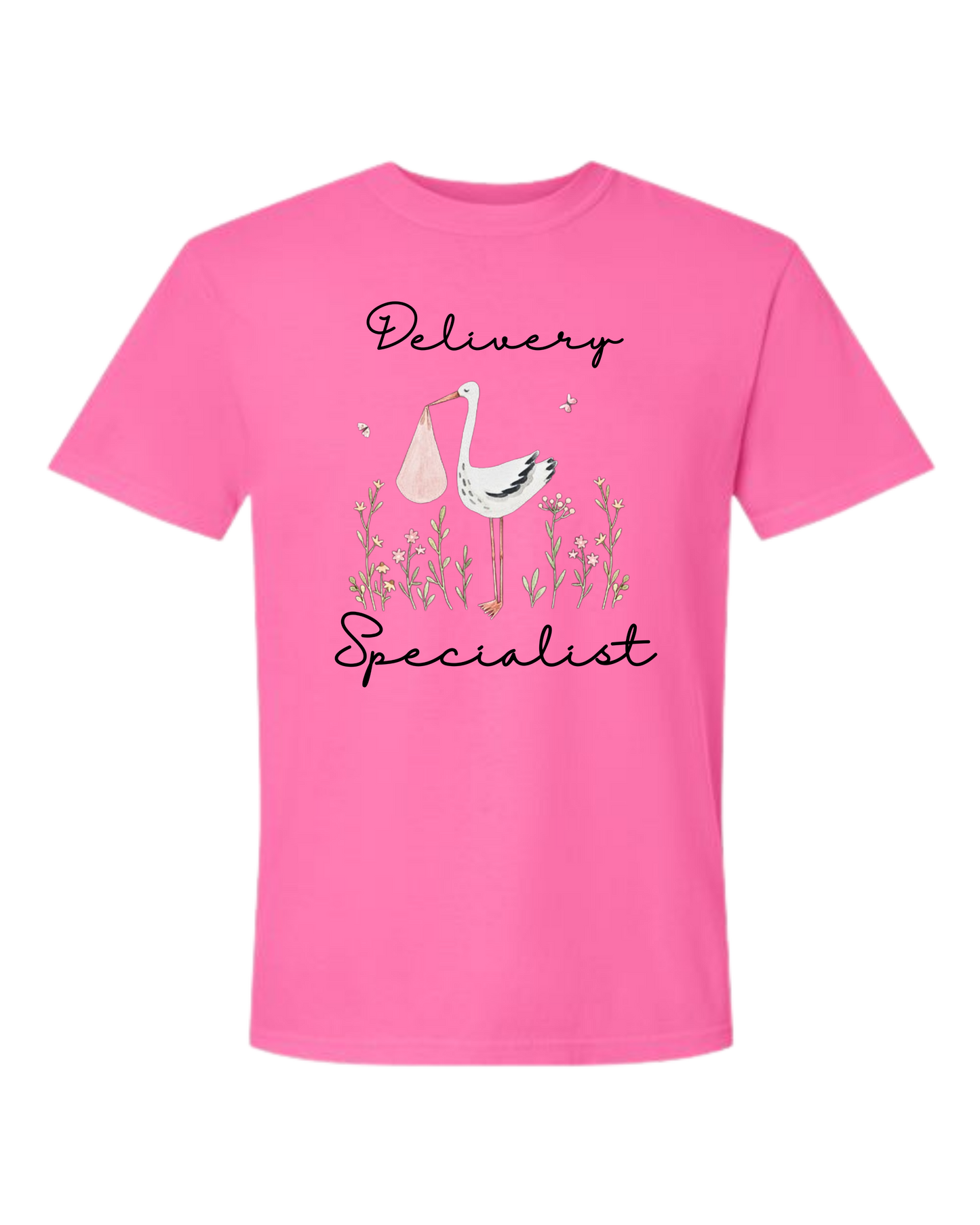 Delivery Specialist - Comfort Colors - Heavyweight Unisex Tee - Pinks & Purples