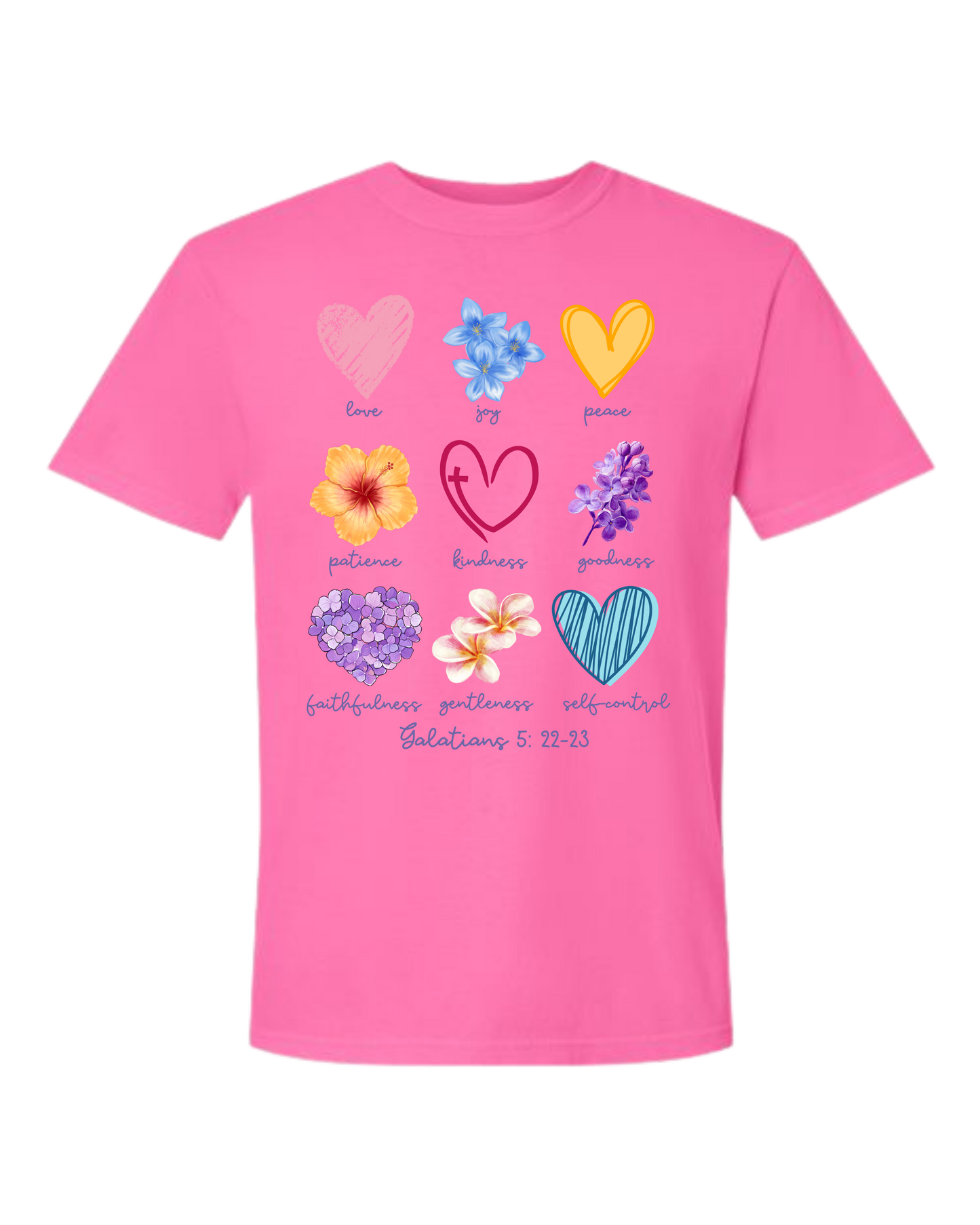 Galatians 5 - Spring - Comfort Colors - Heavyweight Unisex Tee - Pinks & Purples