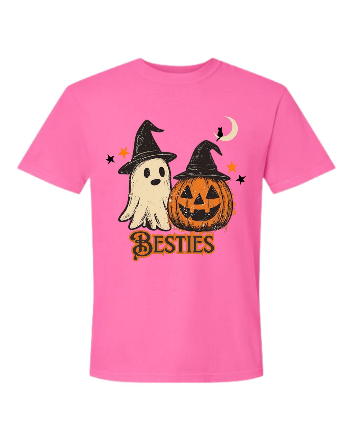 Halloween Besties - Comfort Colors - Heavyweight Unisex Tee - Pinks & Purples