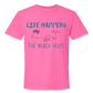 Life Happens The Beach Helps - Comfort Colors - Heavyweight Unisex Tee - Pinks & Purples