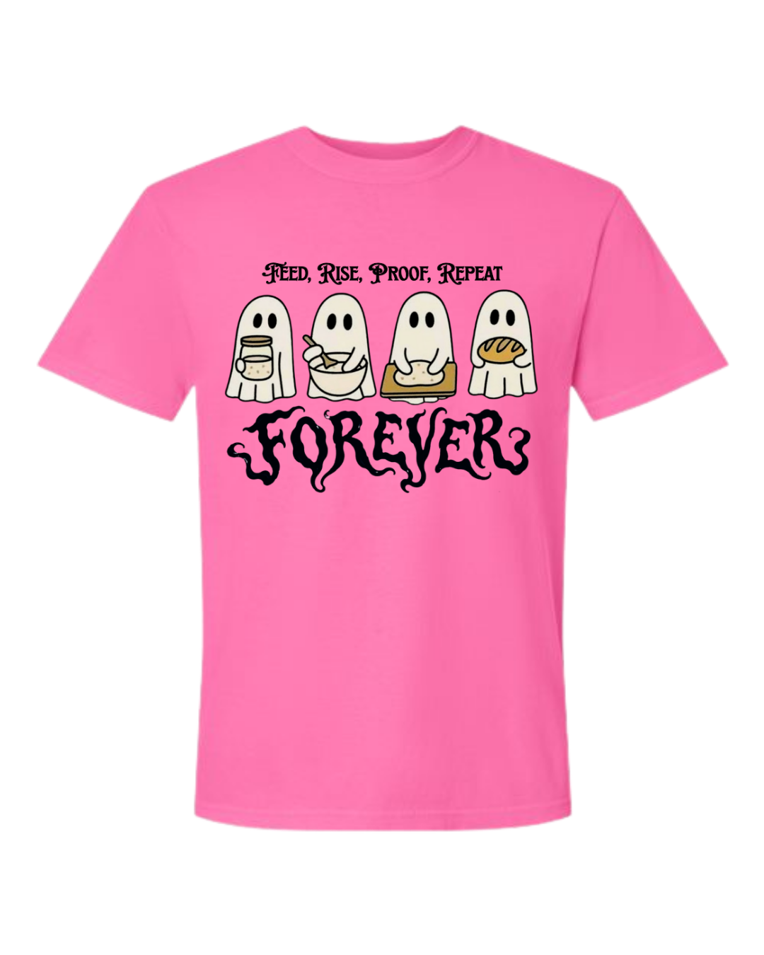 Sourdough Ghosties - Comfort Colors - Heavyweight Unisex Tee - Pinks & Purples