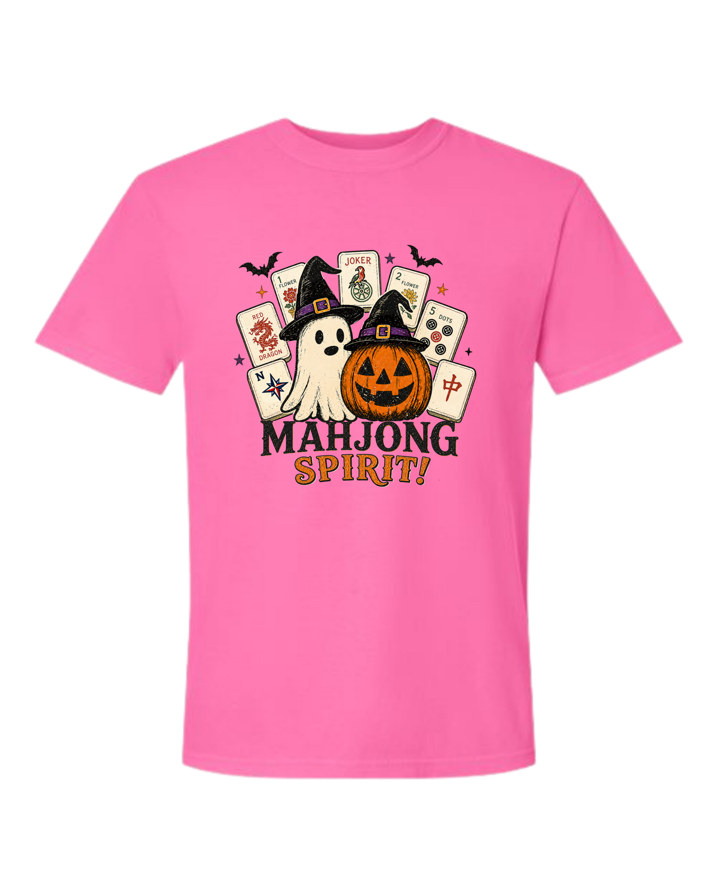 Mahjong Spirit - Comfort Colors - Heavyweight Unisex Tee - Pinks & Purples