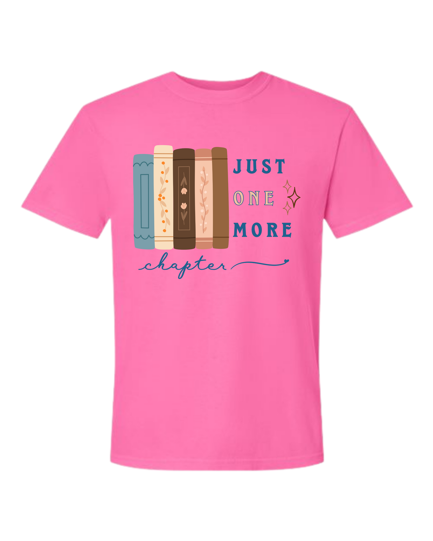 Just One More Chapter - Comfort Colors - Heavyweight Unisex Tee - Pinks, Purples