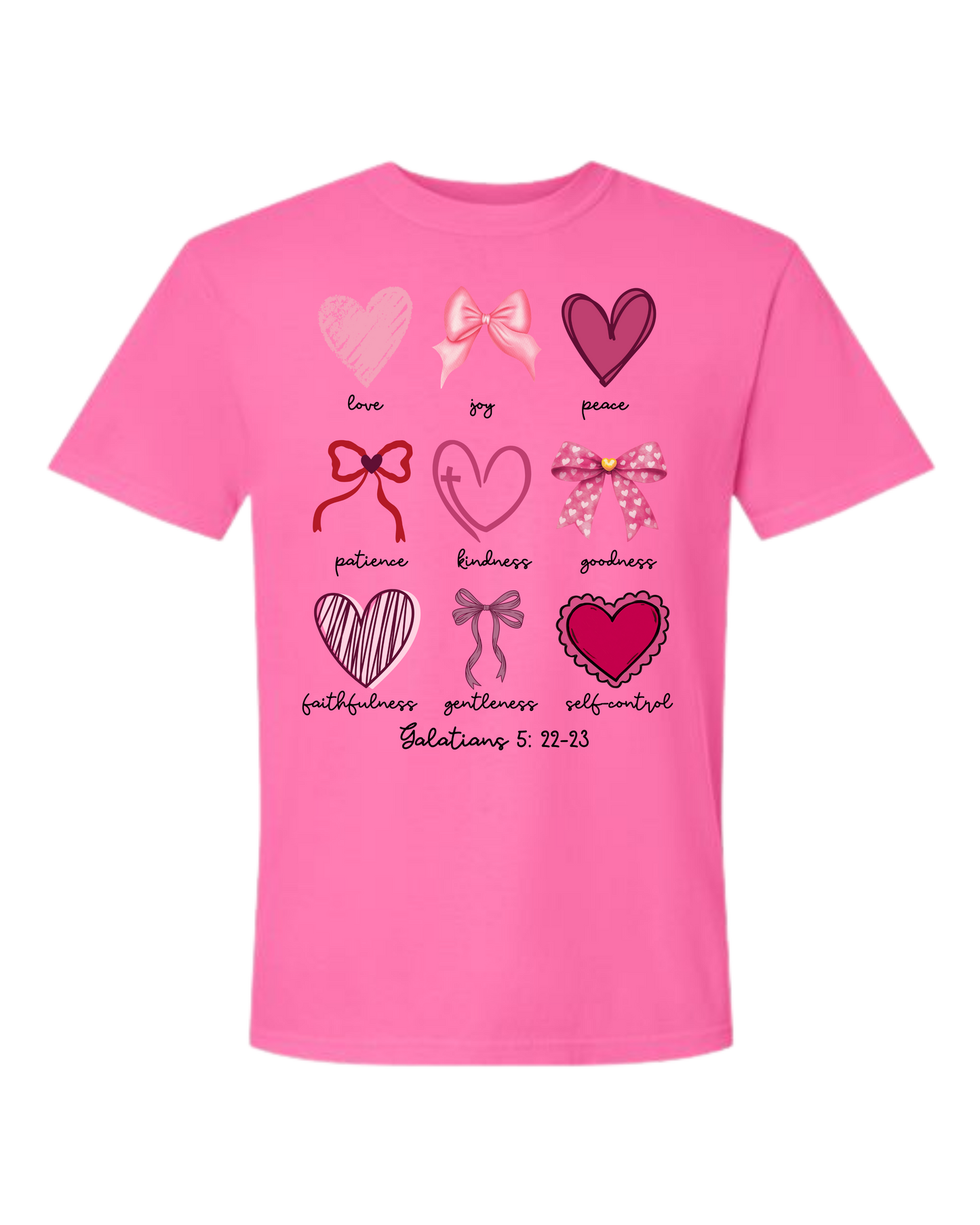 Galatians 5 - Valentines - Comfort Colors - Heavyweight Unisex Tee - Pinks & Purples