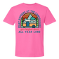 What Happens At The Campground - Comfort Colors - Heavyweight Unisex Tee - Pinks & Purples