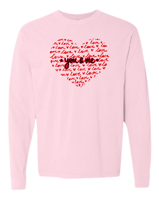 You & Me - Comfort Colors - Heavyweight Long Sleeve Tee - Assorted Colors