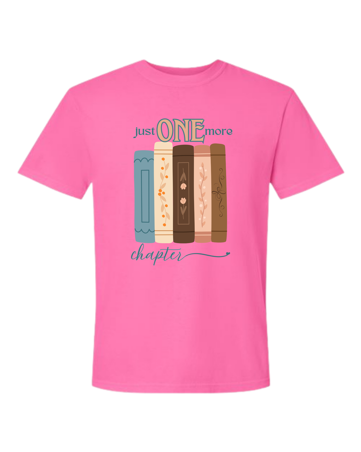 Just One More Chapter - Comfort Colors - Heavyweight Unisex Tee - Pinks, Purples