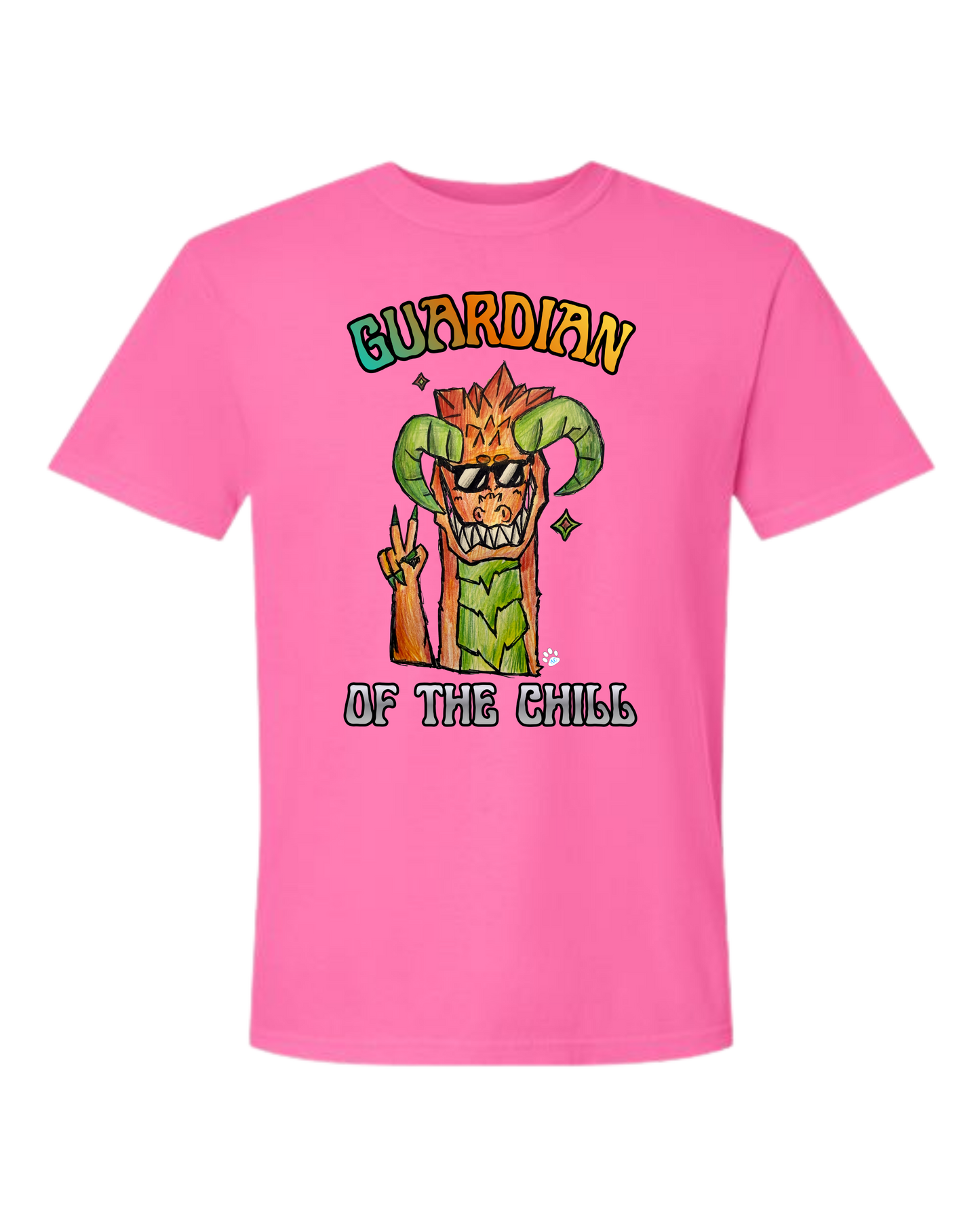 Guardian of The Chill - Comfort Colors - Heavyweight Unisex Tee - Pinks & Purples