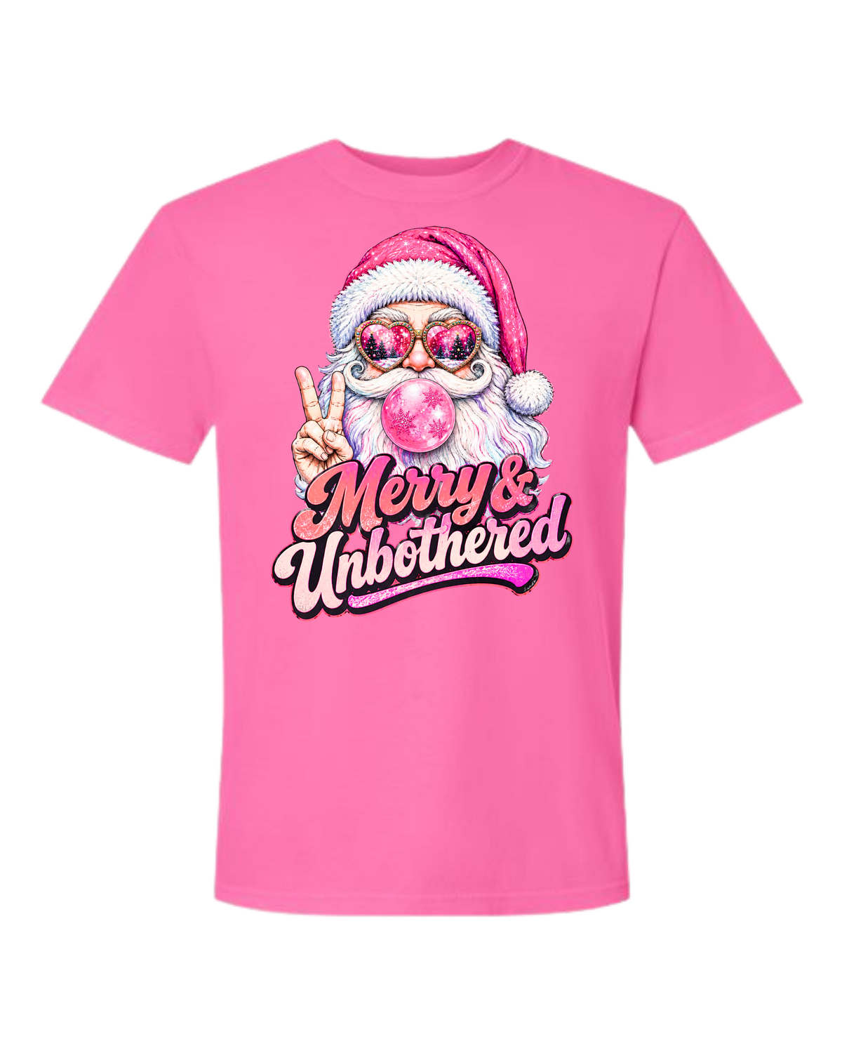 Merry & Unbothered - Comfort Colors - Heavyweight Unisex Tee - Pinks, Purples