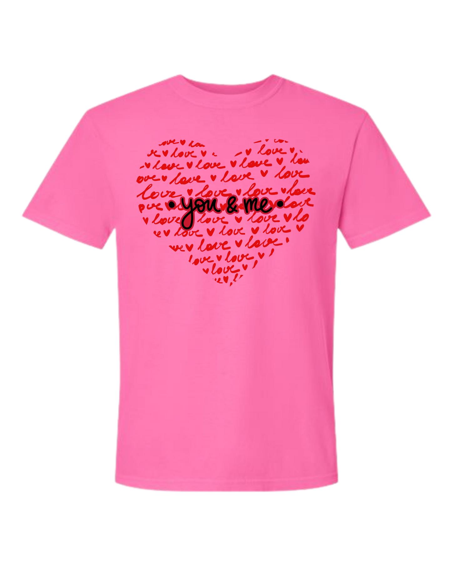 You & Me - Comfort Colors - Heavyweight Unisex Tee - Pinks & Purples