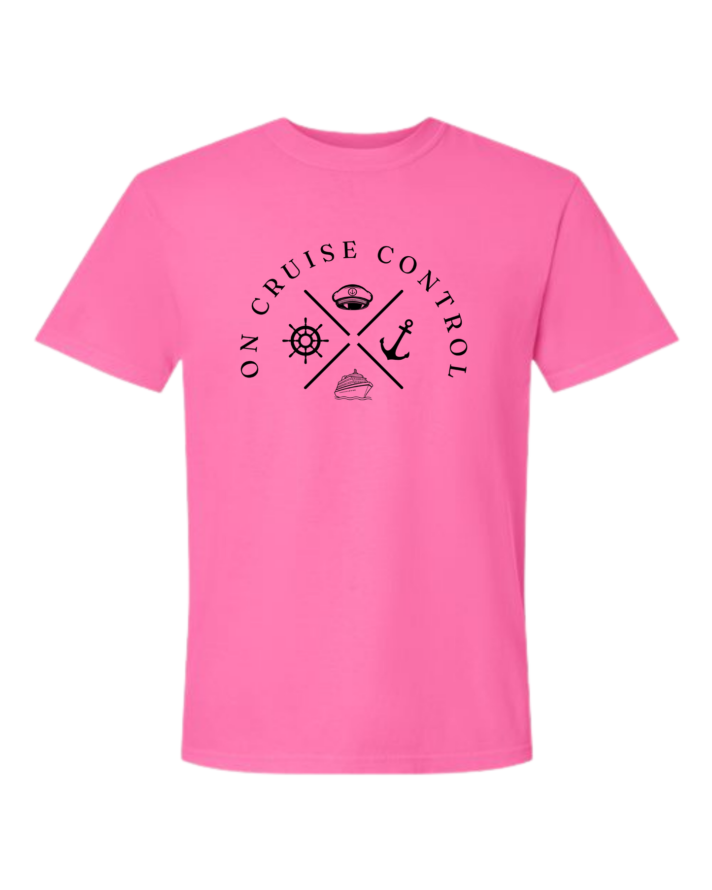 On Cruise Control - Comfort Colors - Heavyweight Unisex Tee - Pinks & Purples