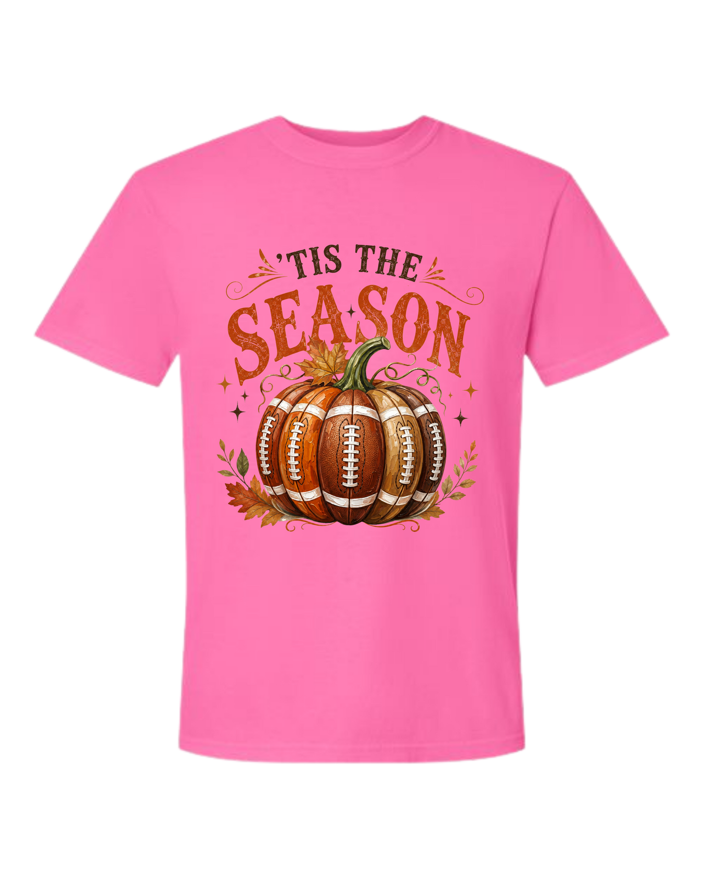 'Tis Football Season - Comfort Colors - Heavyweight Unisex Tee - Pinks & Purples