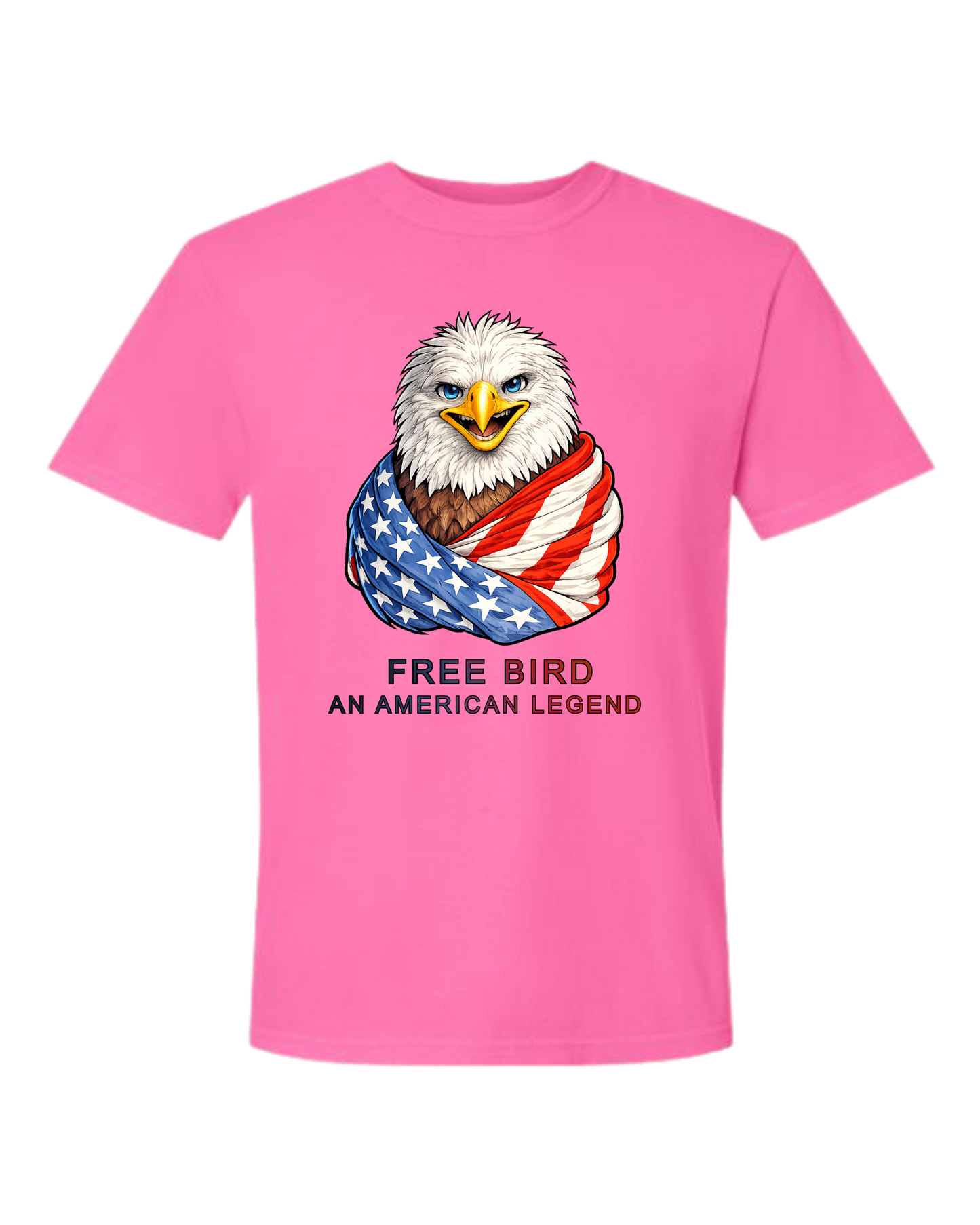 Free Bird An American Legend - Comfort Colors - Heavyweight Unisex Tee - Pinks & Purples