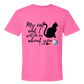 My Cat and I spill the tea about you - Comfort Colors - Heavyweight Unisex Tee - Pinks & Purples
