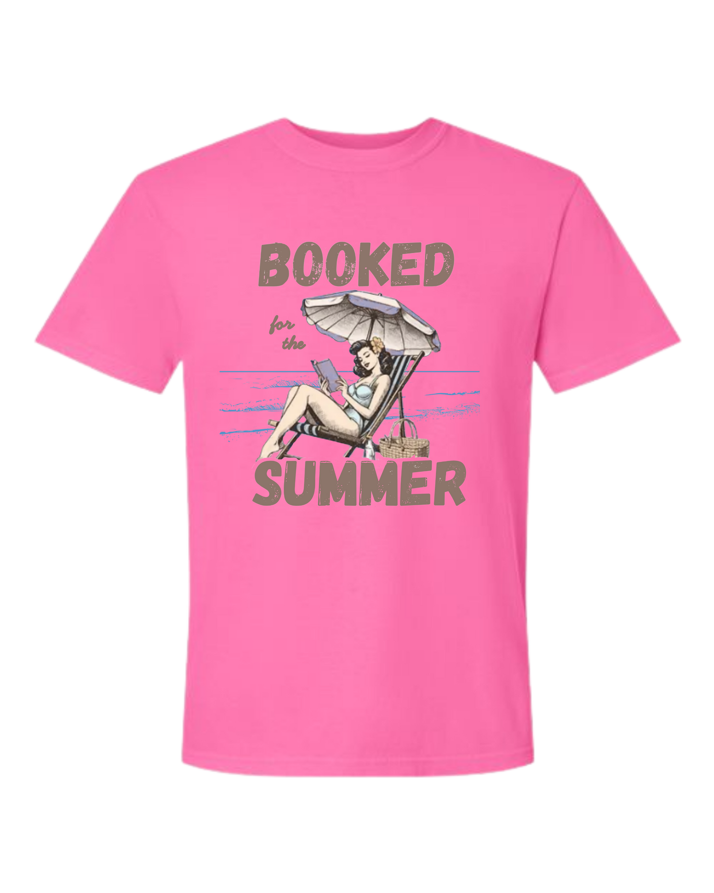 Booked for the Summer - Comfort Colors - Heavyweight Unisex Tee - Pinks & Purples
