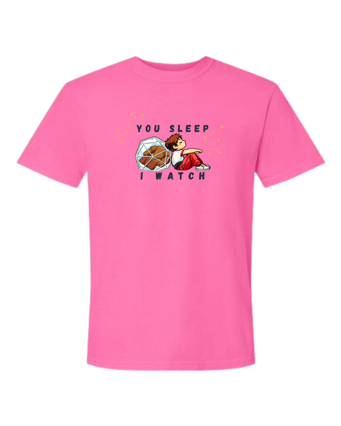 You Sleep I Watch - Comfort Colors - Heavyweight Unisex Tee - Pinks, Purples