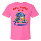 Red, White, And Blueberries - Comfort Colors - Heavyweight Unisex Tee - Pinks & Purples