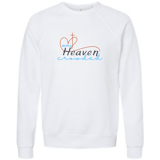 Make Heaven Crowded - Sponge Fleece Raglan Sweatshirt - Greens, Neutrals