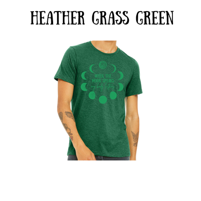 when the moon speaks - unisex tee - greens