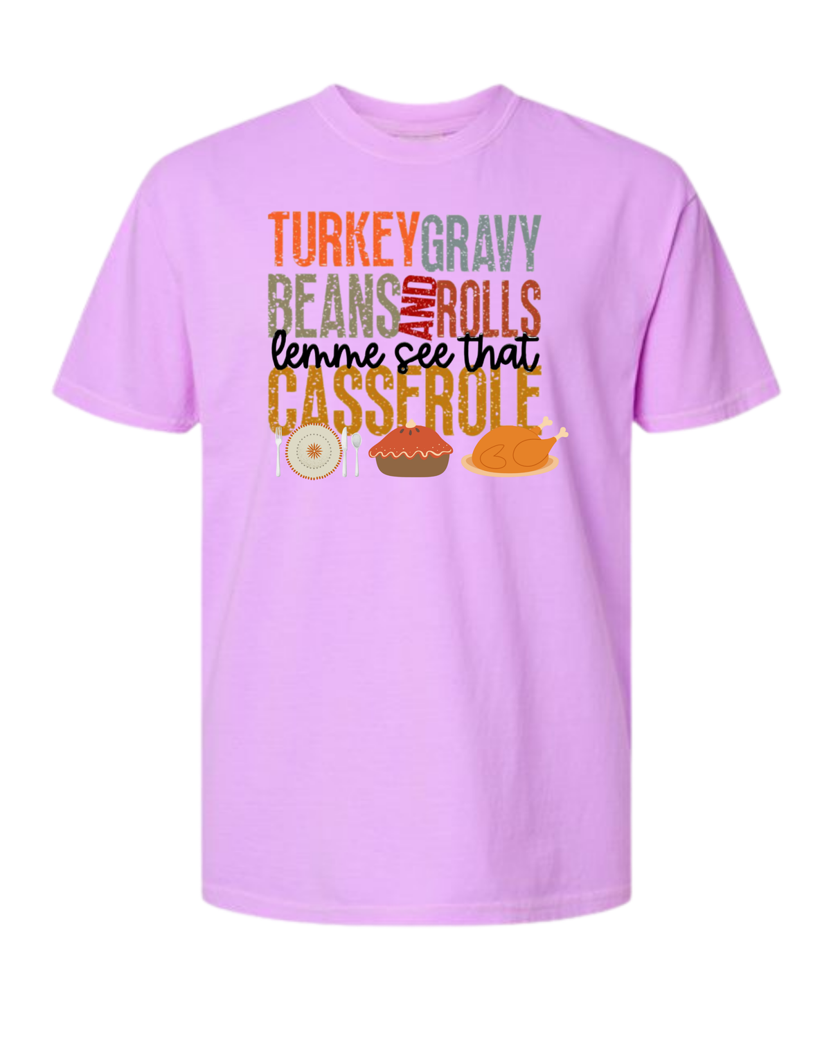 Let Me See That Casserole - Comfort Colors - Heavyweight Unisex Tee - Pinks, Purples