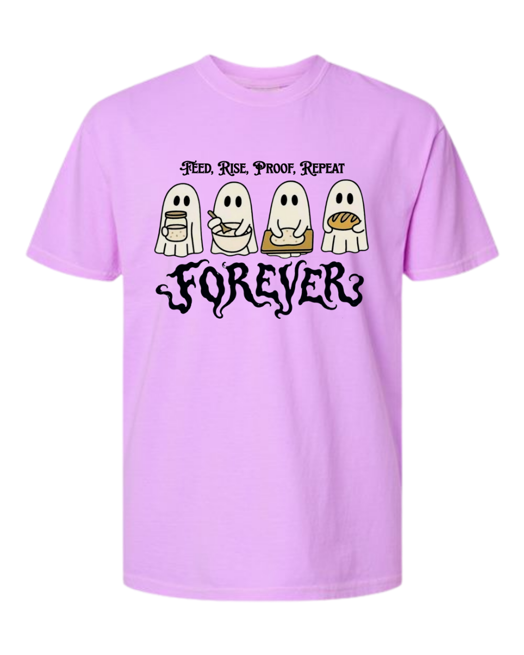 Sourdough Ghosties - Comfort Colors - Heavyweight Unisex Tee - Pinks & Purples
