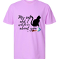 My Cat and I spill the tea about you - Comfort Colors - Heavyweight Unisex Tee - Pinks & Purples