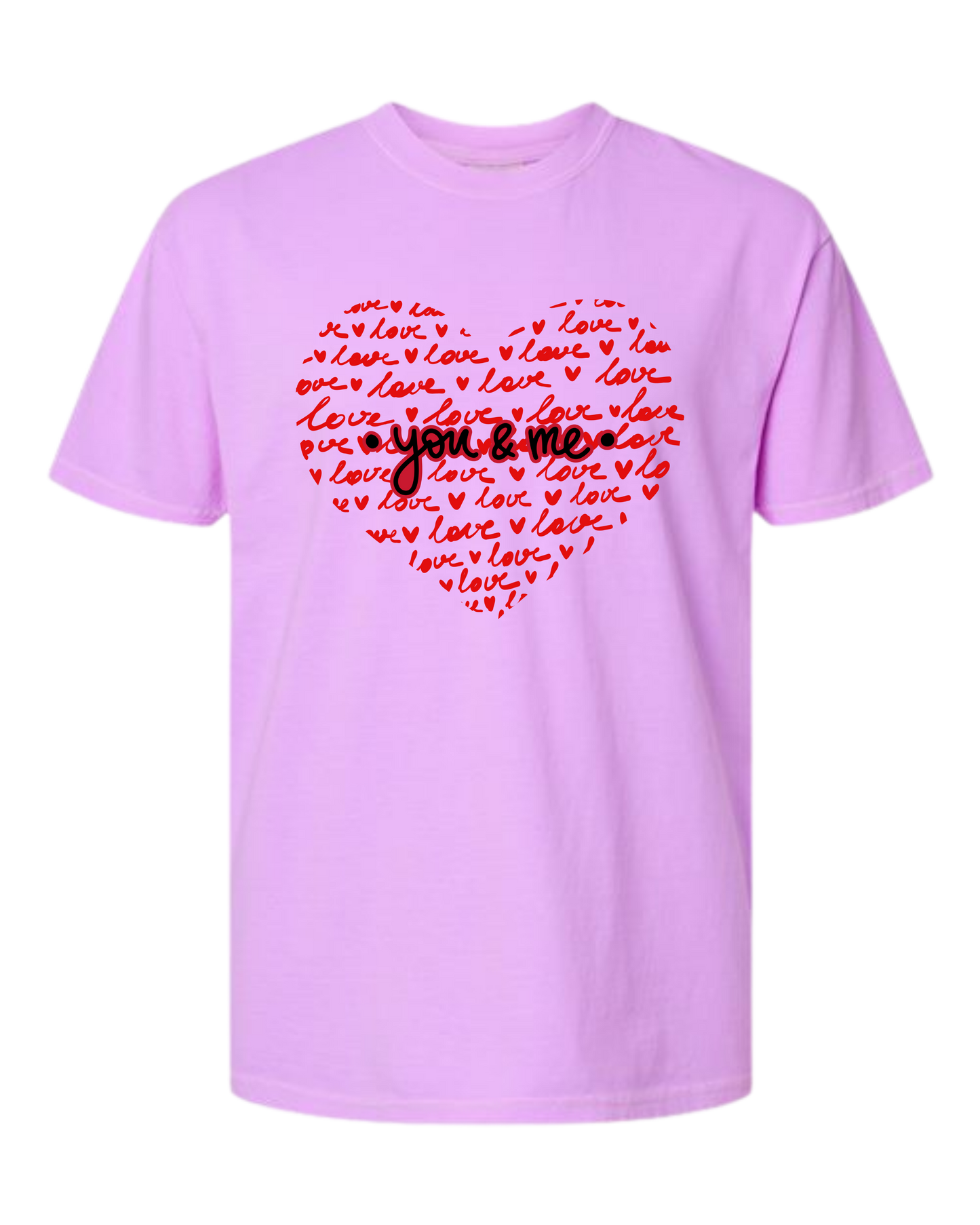 You & Me - Comfort Colors - Heavyweight Unisex Tee - Pinks & Purples