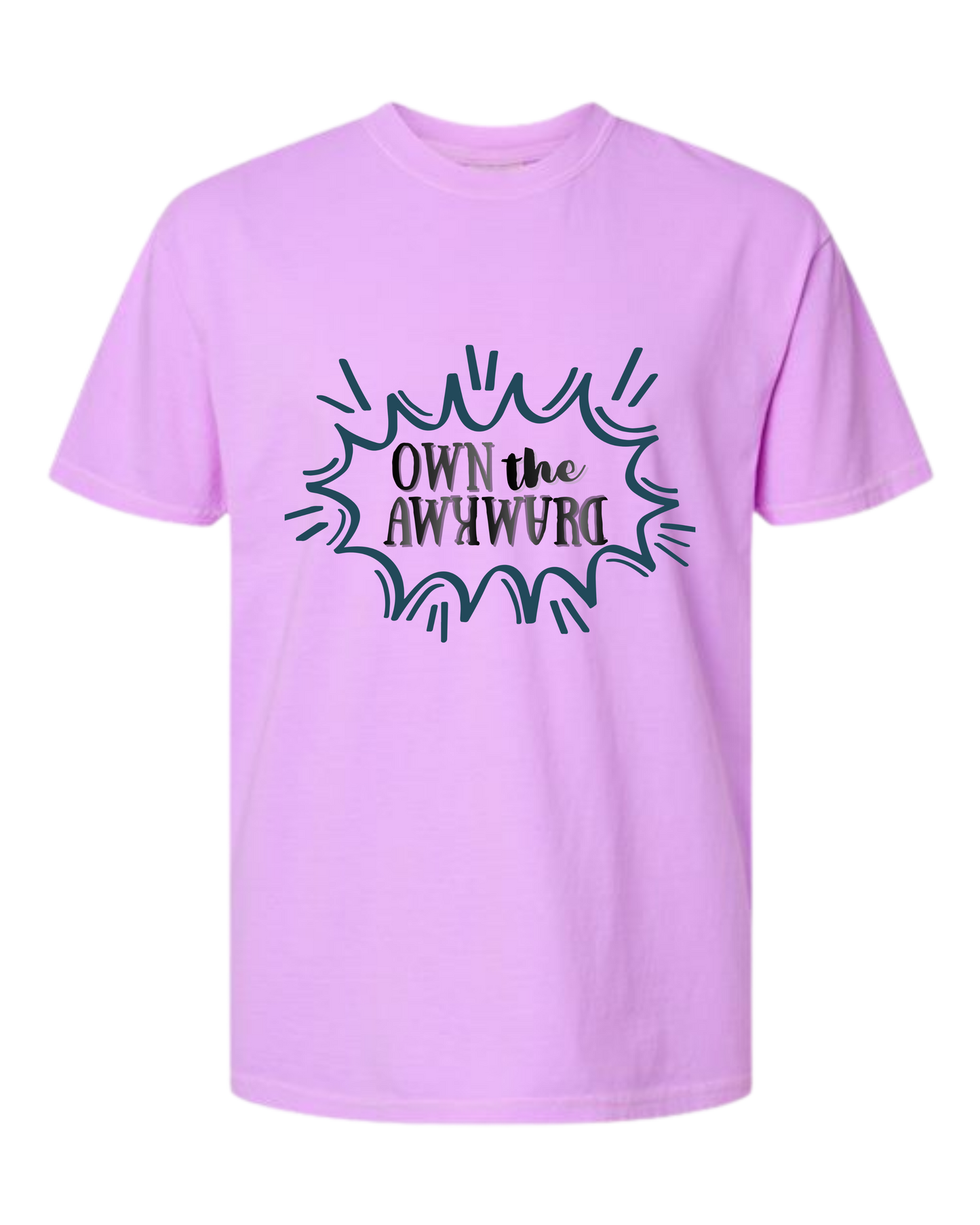 Own the Awkward - Comfort Colors - Heavyweight Unisex Tee - Pinks & Purples