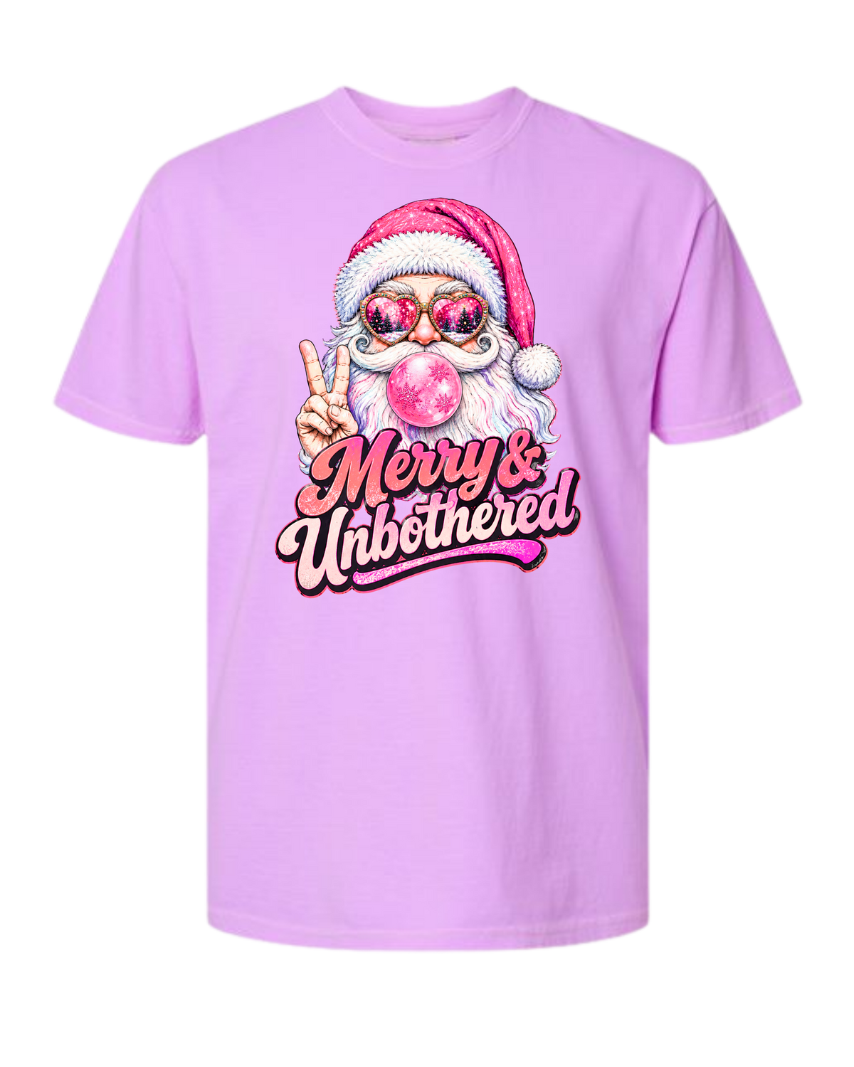 Merry & Unbothered - Comfort Colors - Heavyweight Unisex Tee - Pinks, Purples
