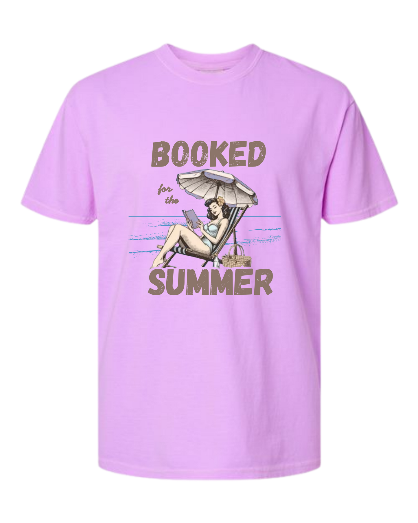 Booked for the Summer - Comfort Colors - Heavyweight Unisex Tee - Pinks & Purples