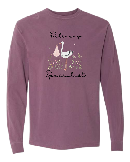 Delivery Specialist - Comfort Colors - Heavyweight Long Sleeve Tee - Assorted Colors