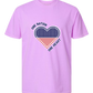 One Nation One Heart - Comfort Colors - Heavyweight Unisex Tee - Pinks & Purples
