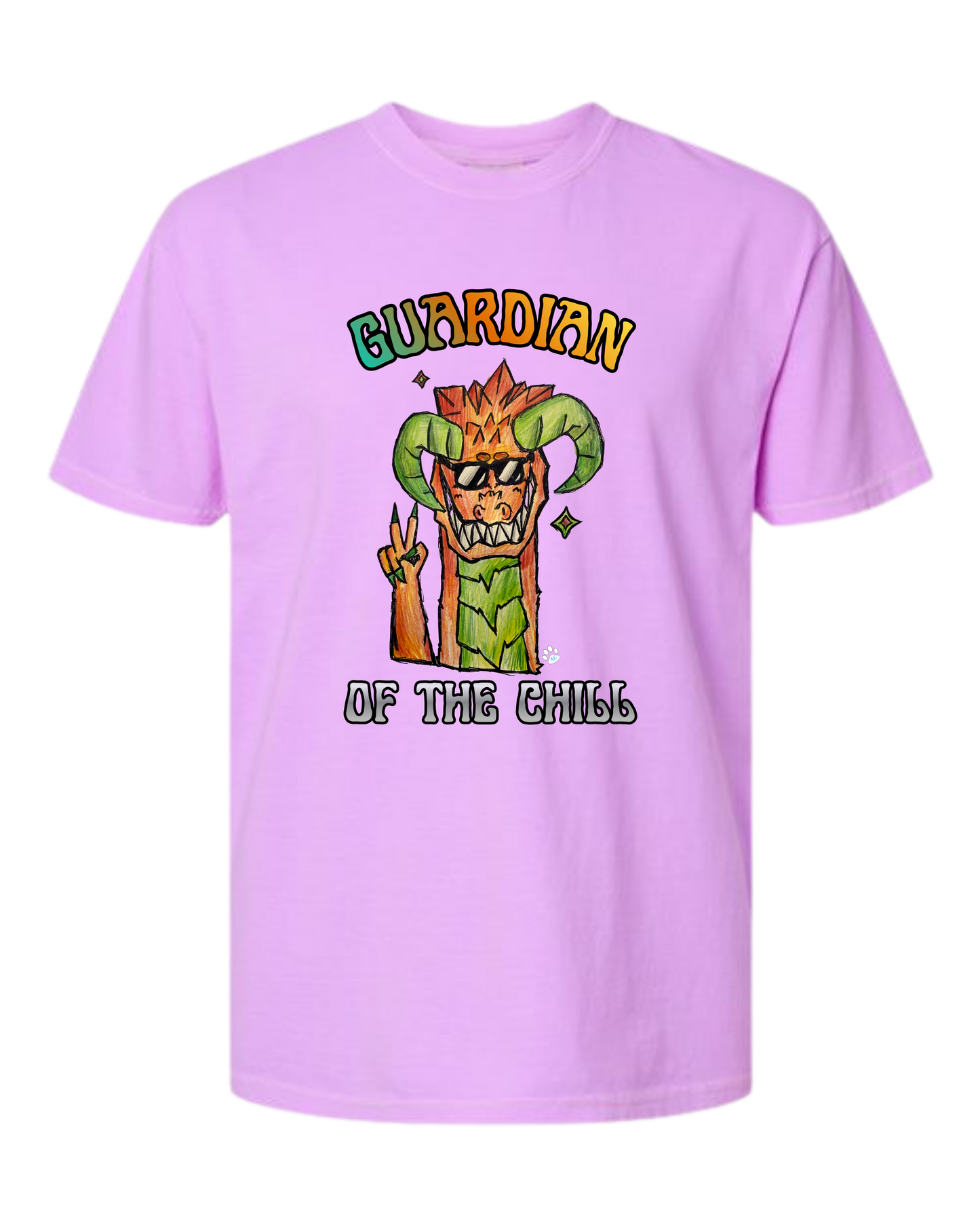 Guardian of The Chill - Comfort Colors - Heavyweight Unisex Tee - Pinks & Purples