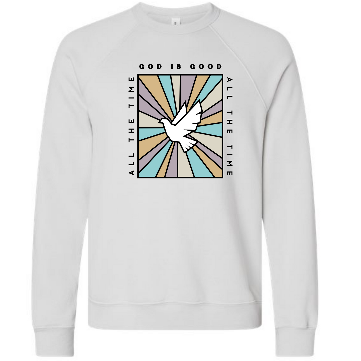 God is Good - Sponge Fleece Raglan Sweatshirt - Greens, Neutrals