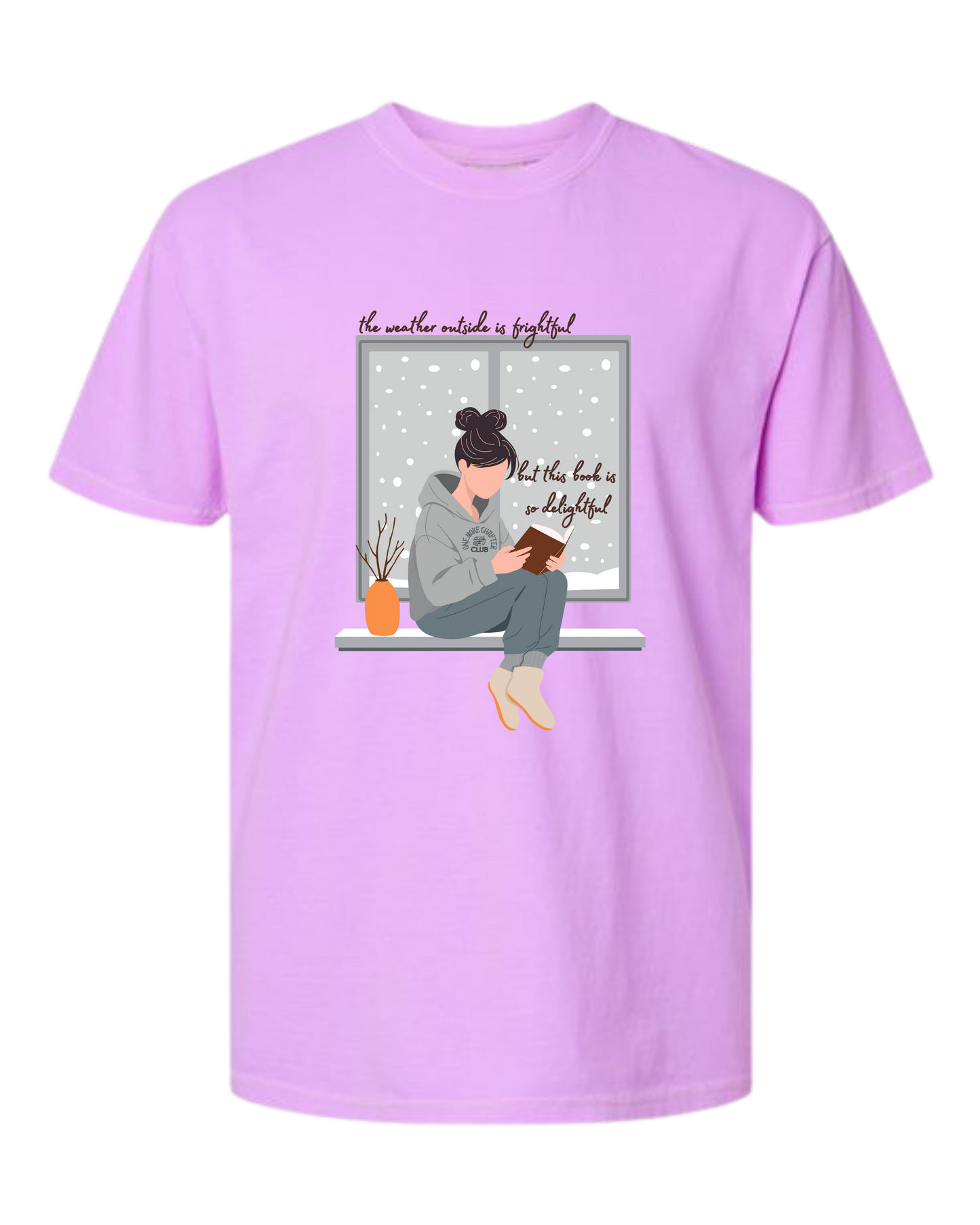 The Weather Outside is Frightful- Comfort Colors - Heavyweight Unisex Tee - Pinks, Purples