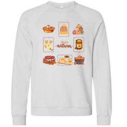HP - Hello Autumn - Sponge Fleece Raglan Sweatshirt - Greens, Neutrals
