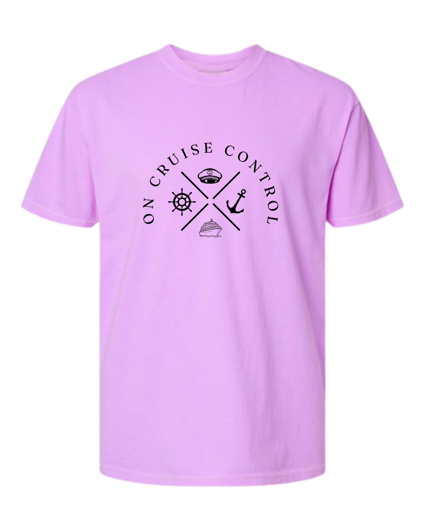 On Cruise Control - Comfort Colors - Heavyweight Unisex Tee - Pinks & Purples