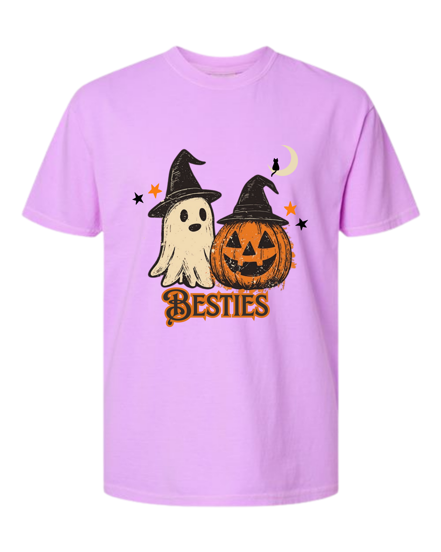 Halloween Besties - Comfort Colors - Heavyweight Unisex Tee - Pinks & Purples