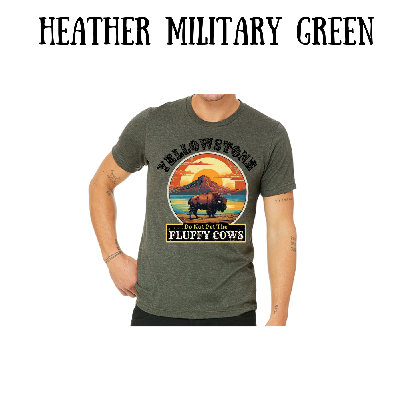 CP - Yellowstone: Fluffy Cows - Unisex Tee - Greens