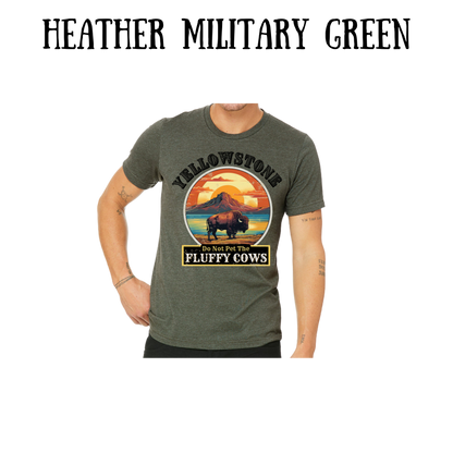 CP - Yellowstone: Fluffy Cows - Unisex Tee - Greens