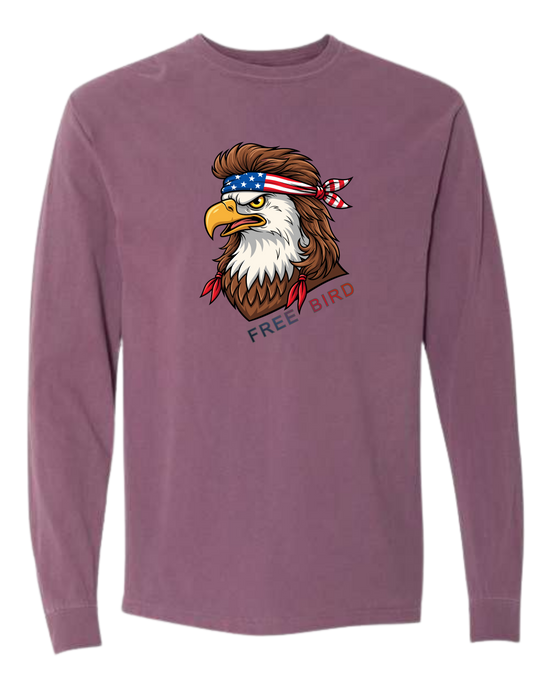Rockin Free Bird - Comfort Colors - Heavyweight Long Sleeve Tee - Assorted Colors