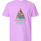 All Booked For Christmas - Comfort Colors - Heavyweight Unisex Tee - Pinks, Purples