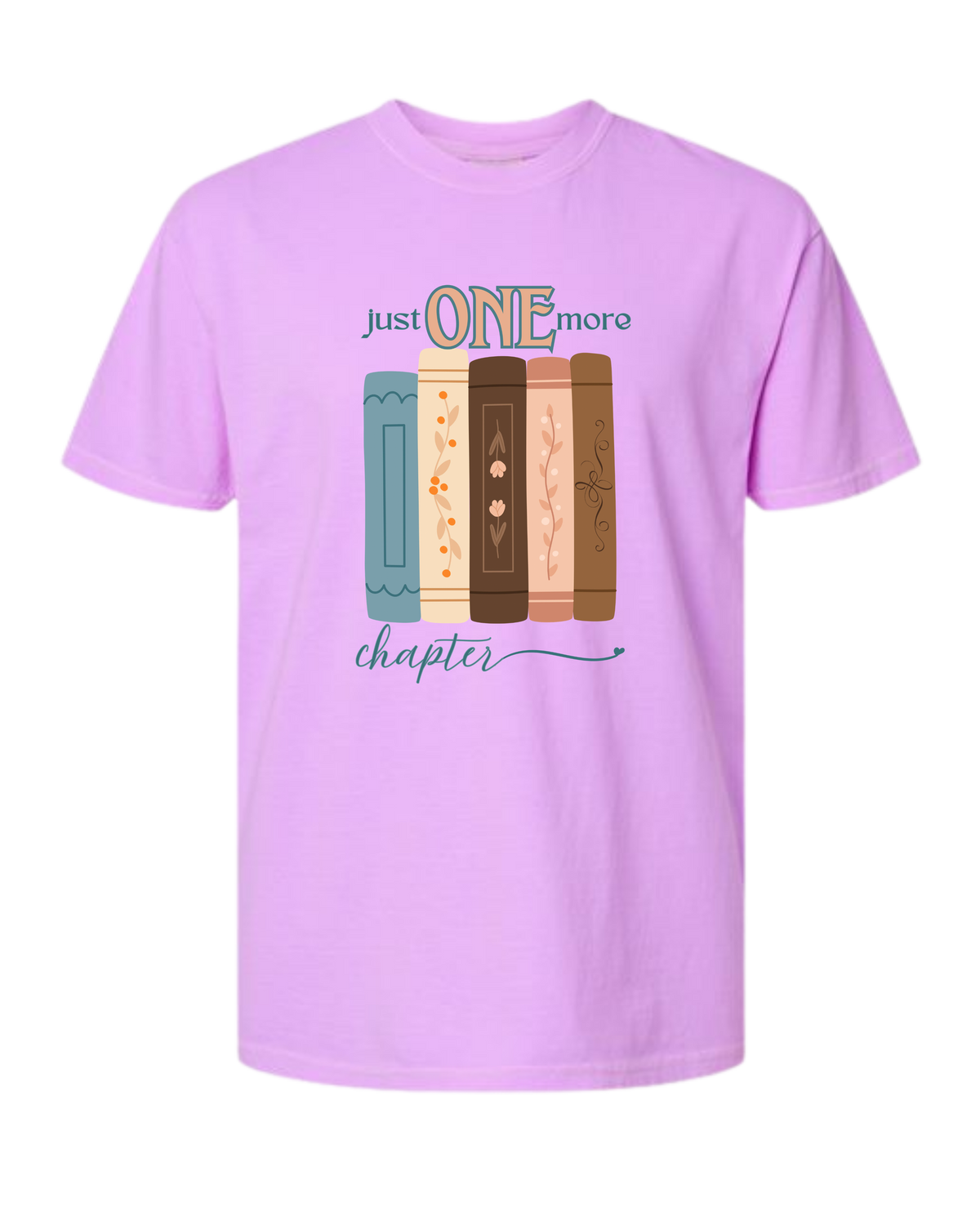 Just One More Chapter - Comfort Colors - Heavyweight Unisex Tee - Pinks, Purples
