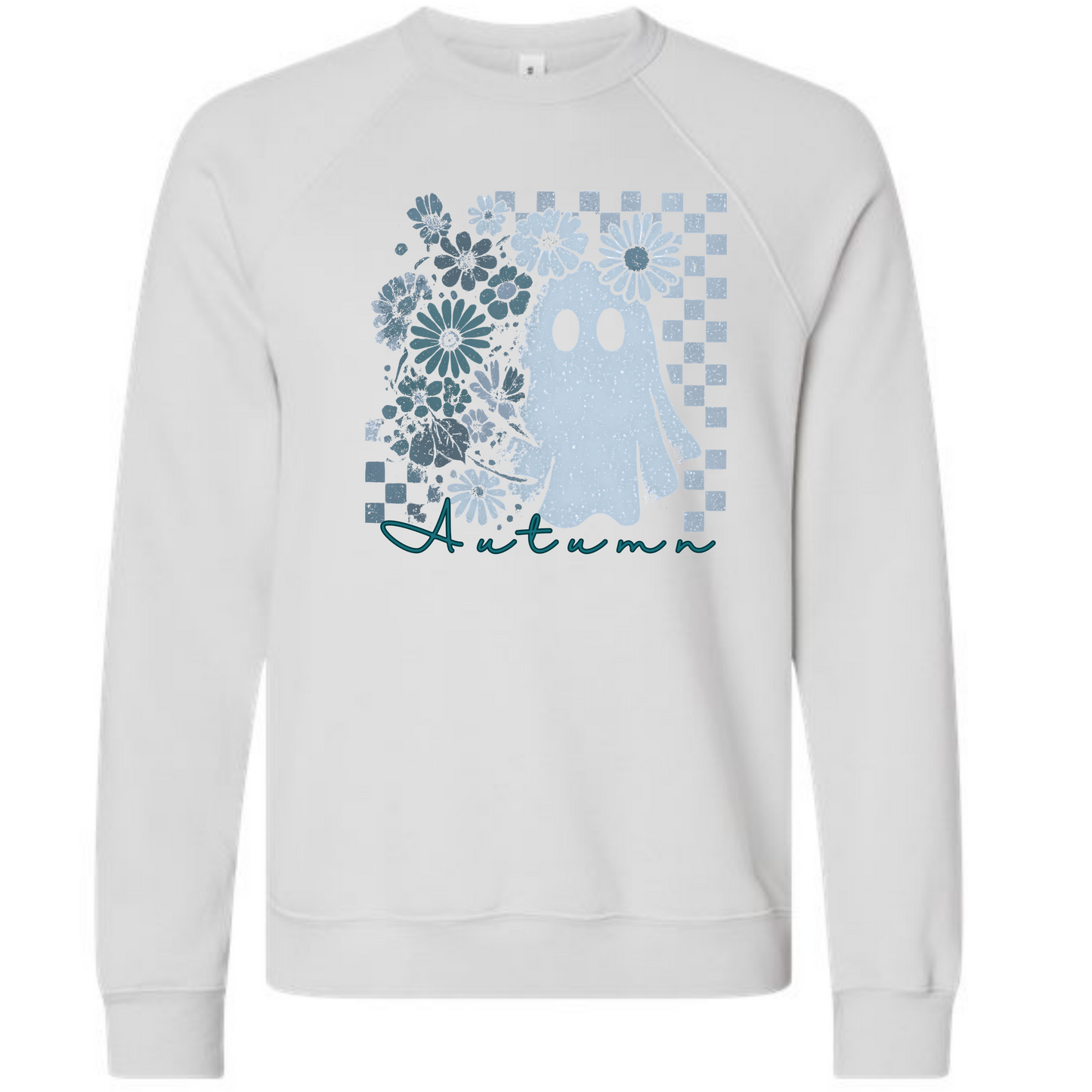 Autumn Ghost - Sponge Fleece Raglan Sweatshirt - Greens, Neutrals