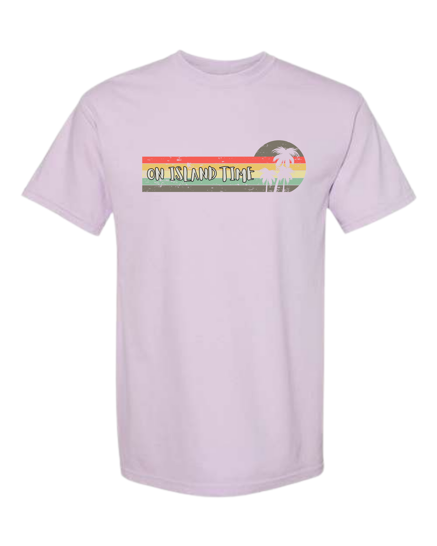 On Island Time - Comfort Colors - Heavyweight Unisex Tee - Pinks & Purples