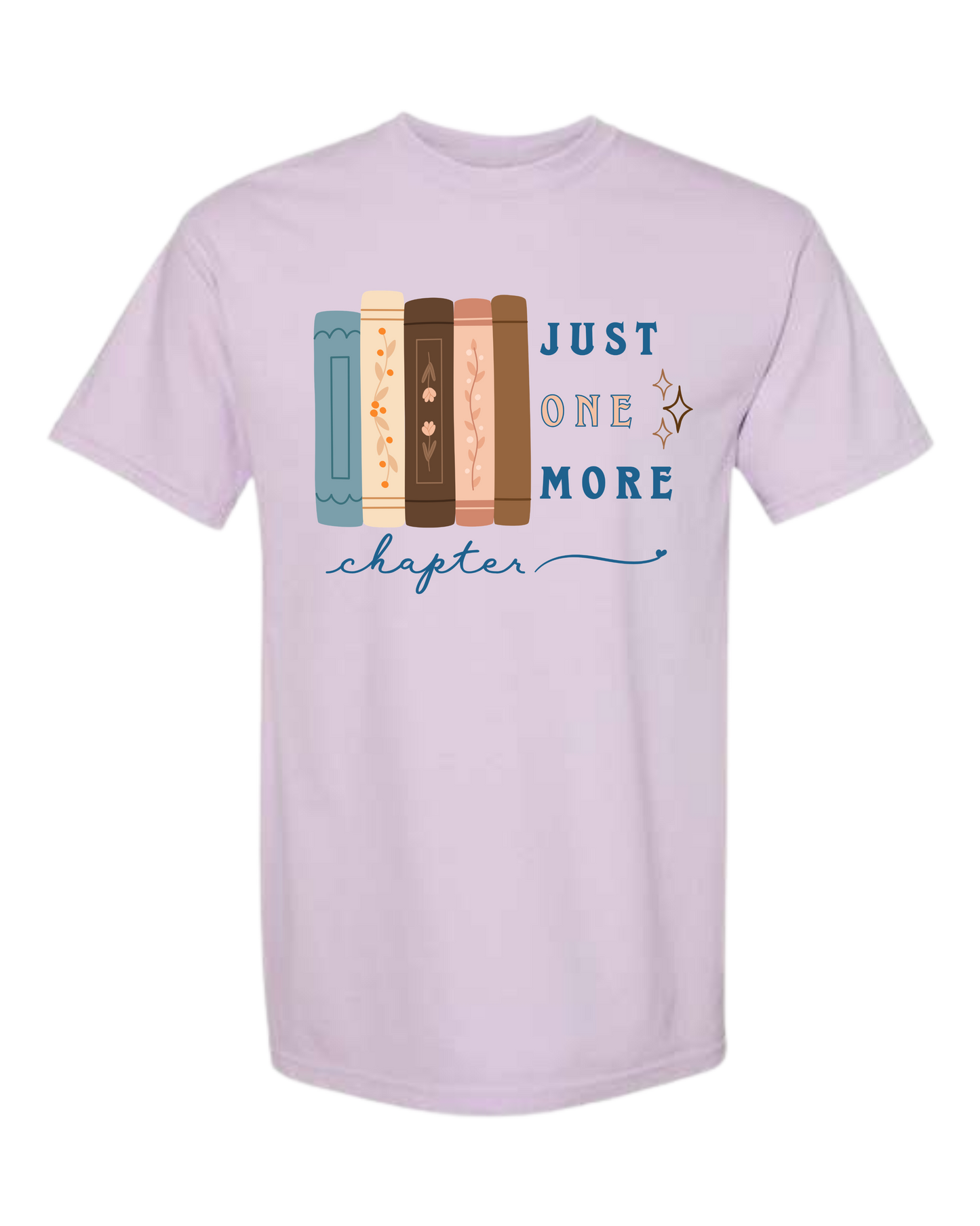 Just One More Chapter - Comfort Colors - Heavyweight Unisex Tee - Pinks, Purples