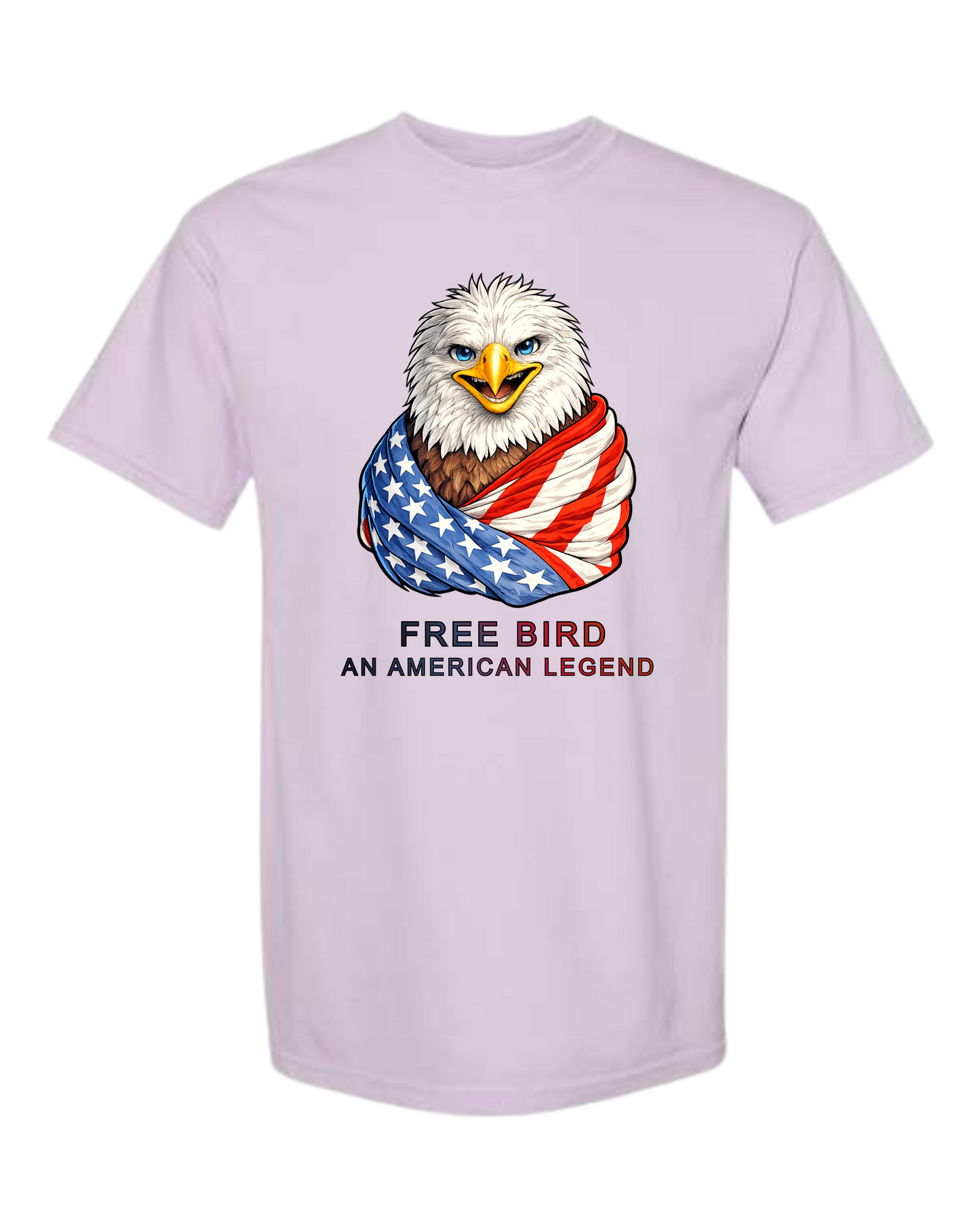 Free Bird An American Legend - Comfort Colors - Heavyweight Unisex Tee - Pinks & Purples